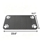 Non-slip silicone feeding mat, 23.6 x 15.7 inches, herringbone pattern
