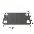 Non-slip silicone feeding mat, 11.8 x 7.9 inches, herringbone pattern