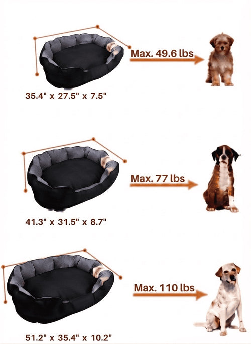 BingoPaw Jumbo Orthopedic Dog Bed • Waterproof • Anti-Hair • Machine Washable
