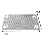 Non-slip silicone feeding mat, 19.7 x 11.8 inches, herringbone pattern