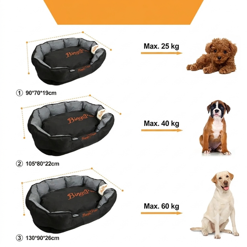 BingoPaw Jumbo Orthopedic Dog Sofa Bed| Waterproof, Anti-Hair & Washable