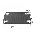Non-slip silicone feeding mat, 19.7 x 11.8 inches, herringbone pattern