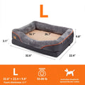 Size chart for orthopedic dog bed, size L, dimensions 32.6 x 22.4 x 9.8 inches
