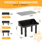 Raised feeding station - Product details - Dimensions in inches