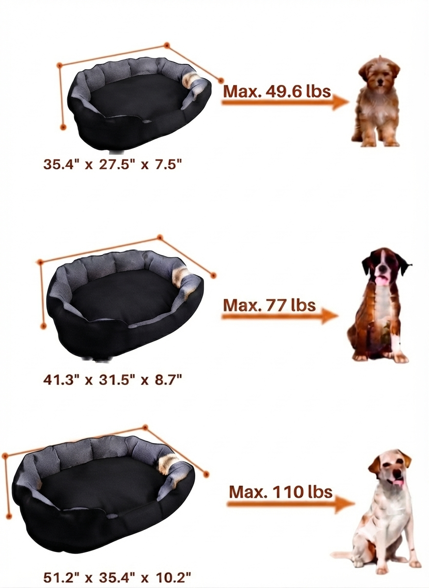 BingoPaw Jumbo Orthopedic Dog Bed • Waterproof • Anti-Hair • Machine Washable