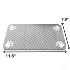 Non-slip silicone feeding mat, 11.8 x 7.9 inches, herringbone pattern