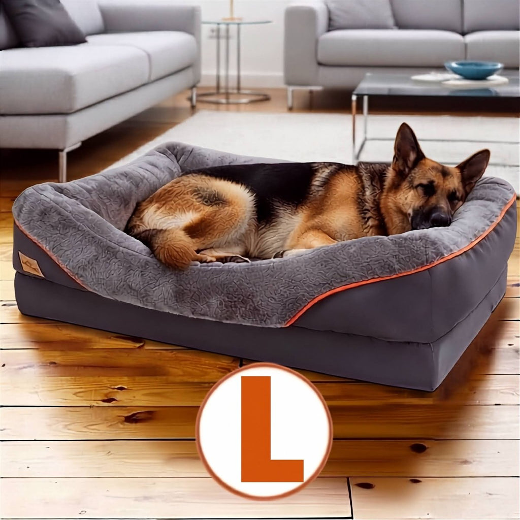 Premium Orthopedic Jumbo Dog Bed • Memory Foam • Waterproof • Machine Washable