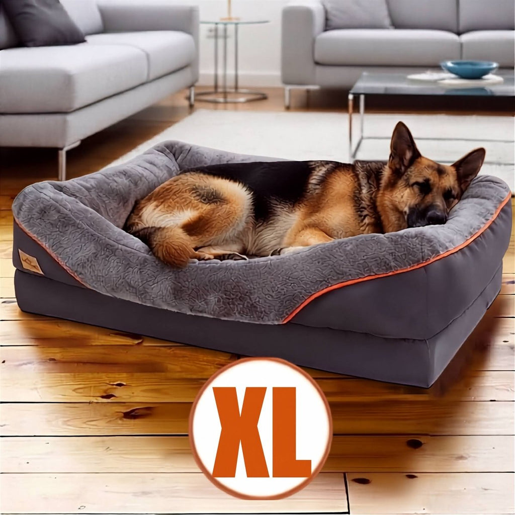 Premium Orthopedic Jumbo Dog Bed • Memory Foam • Waterproof • Machine Washable