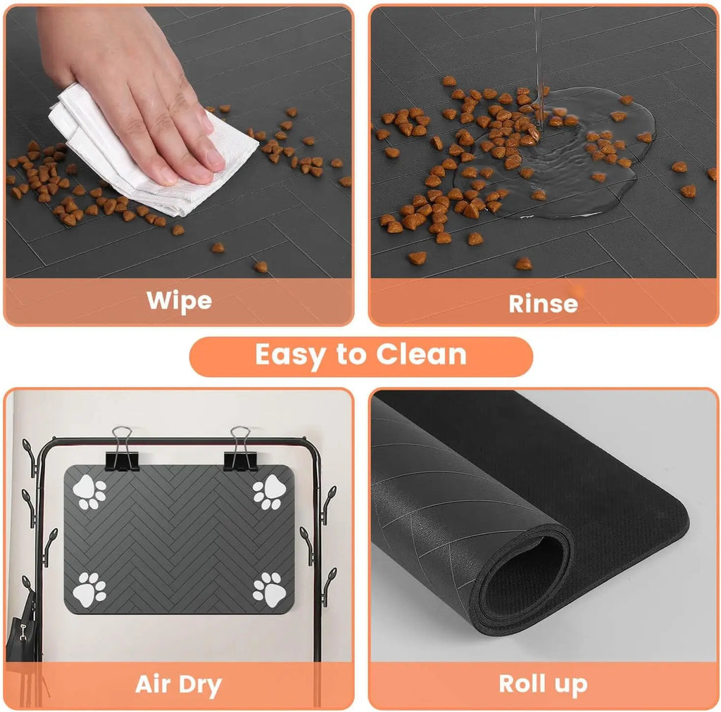 Absorbent Dog Feeding Mat | Waterproof Placemat for Bowls