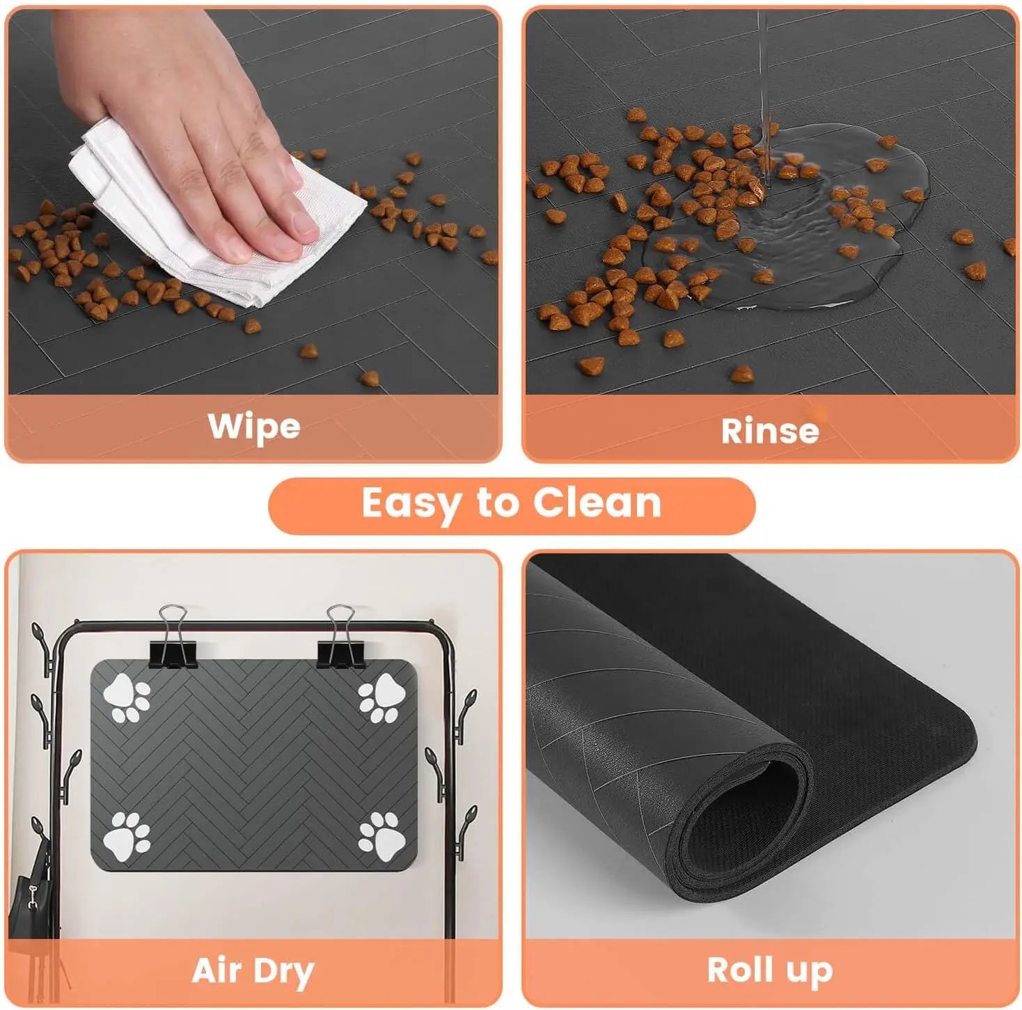 Absorbent Dog Feeding Mat | Waterproof Placemat for Bowls