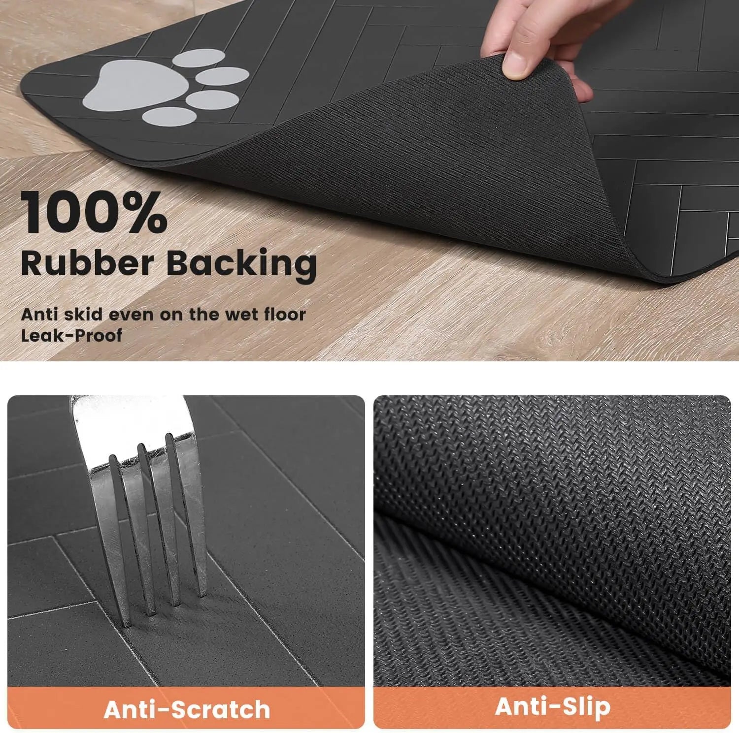 Absorbent Dog Feeding Mat | Waterproof Placemat for Bowls