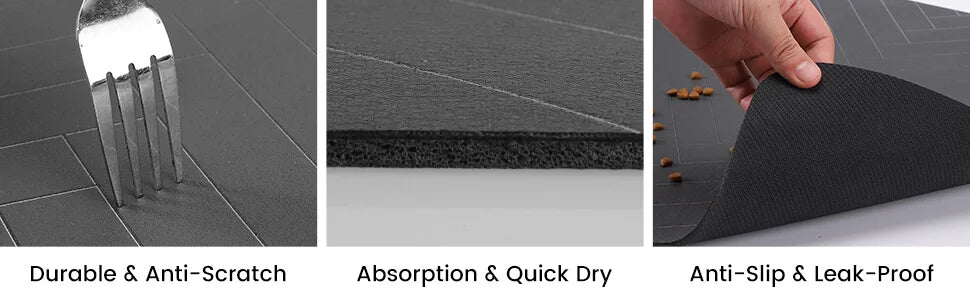 Absorbent Dog Feeding Mat | Waterproof Placemat for Bowls