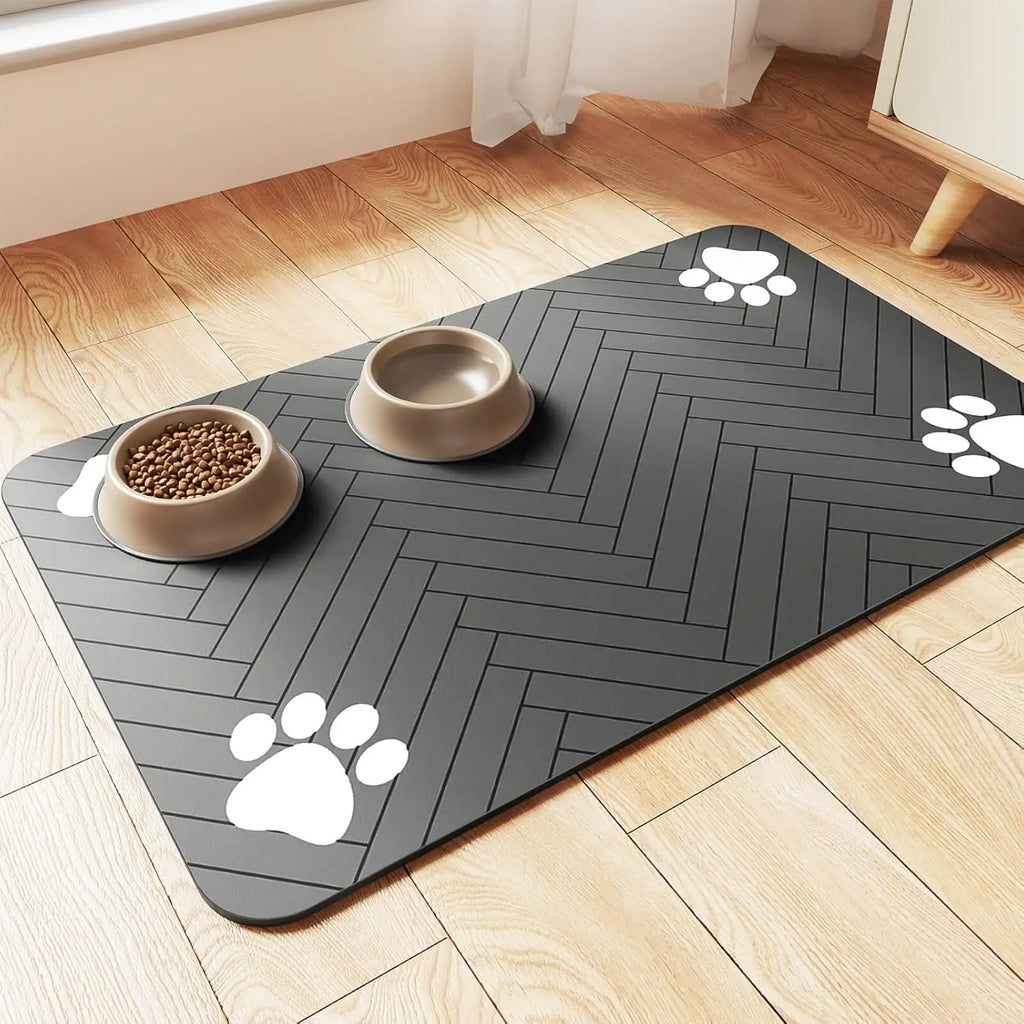 Absorbent Dog Feeding Mat | Waterproof Placemat for Bowls