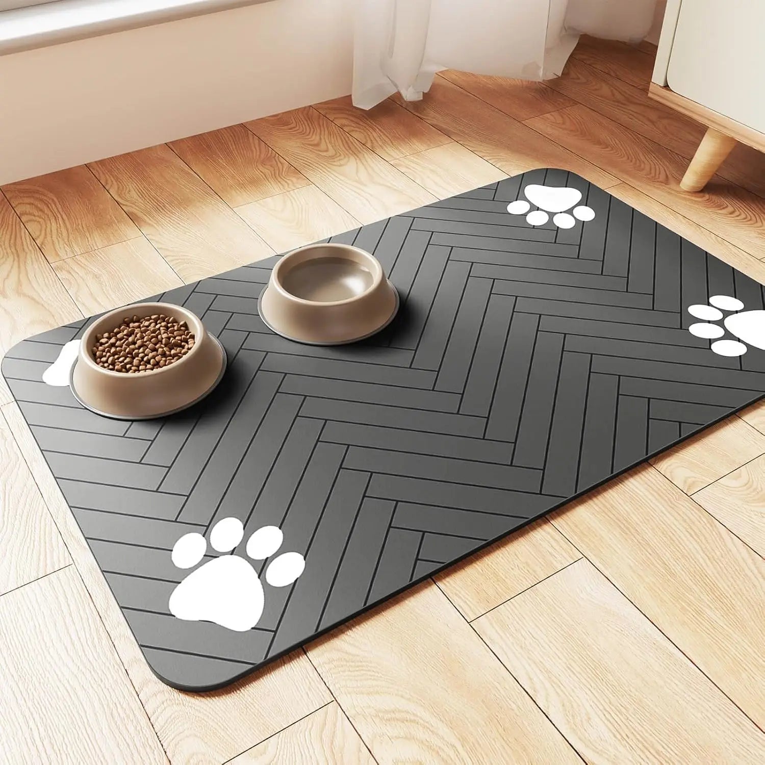 Absorbent Dog Feeding Mat | Waterproof Placemat for Bowls