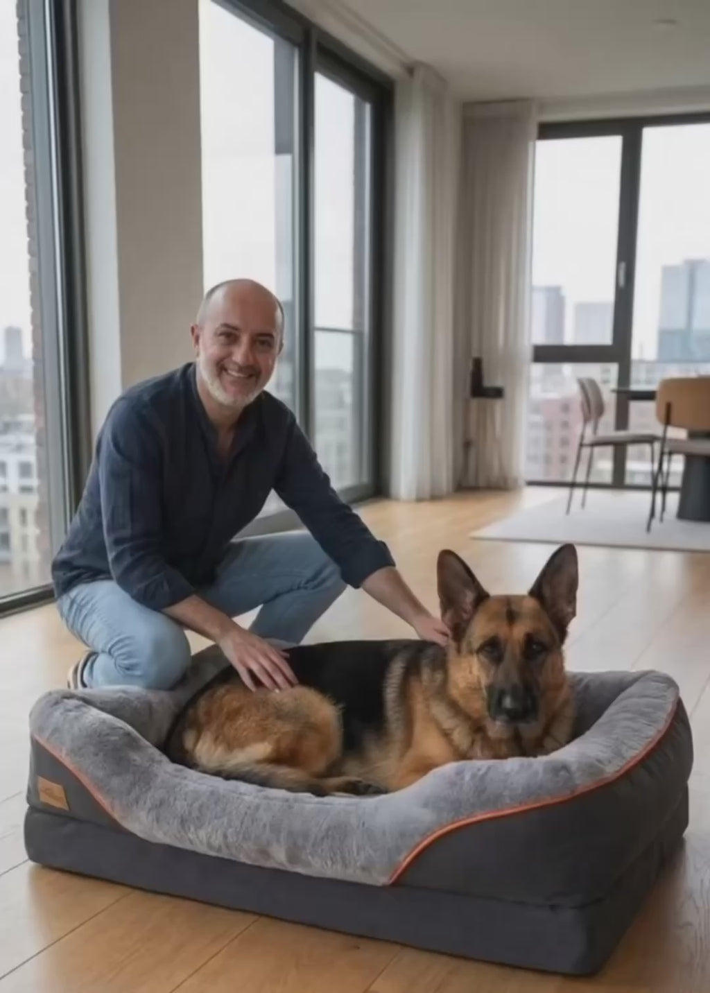 Premium Orthopedic Jumbo Dog Bed • Memory Foam • Waterproof • Machine Washable